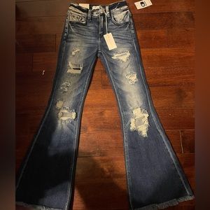 Buckle- high rise slim fit flare jeans